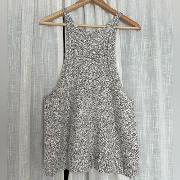 Community Cotton Grey Knit Woven Tank Size S - Picture 6 of 6